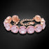 Bracelet "Vorteks (Soft Rose Ignite)" with Swarovski™ crystals